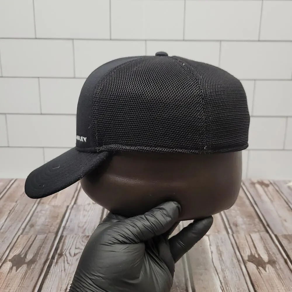 Oakley A-Flex Performance Mesh Stretch Fit Hat Black S/M Adult Cap